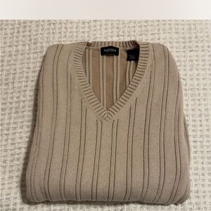 Van Heusen Men's V-Neck Sweater in Beige